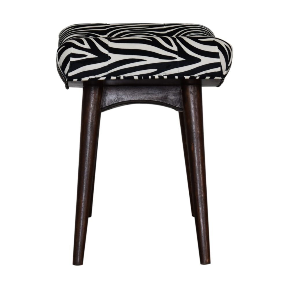 bulk Zebra Print Curved Bench for resale
