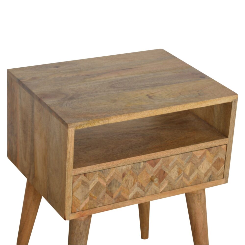 wholesale Assorted Oak-ish Bedside with Open Slot for resale