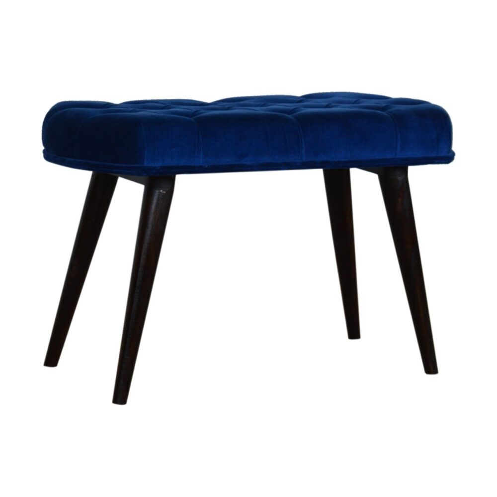 wholesale Royal Blue Cotton Velvet Deep Button Bench for resale