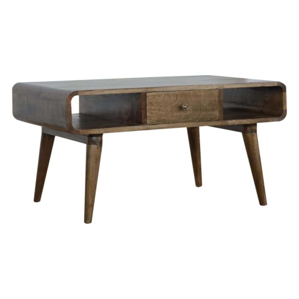 Curved Grey Washed Coffee Table wholesalers