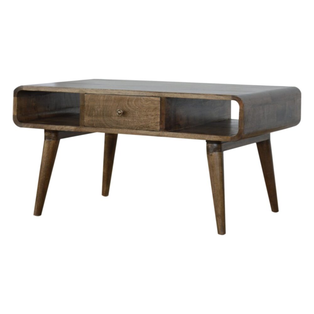 wholesale Curved Grey Washed Coffee Table for resale