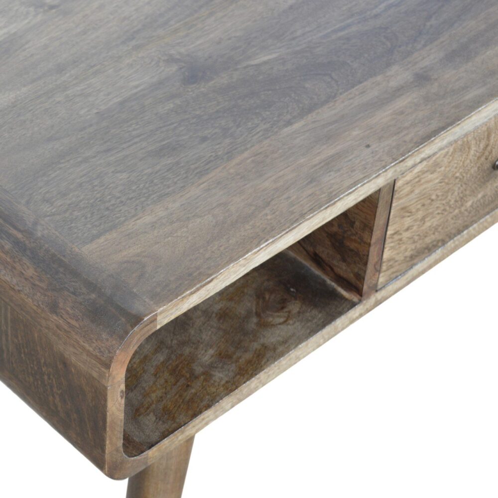 Curved Grey Washed Coffee Table for reselling