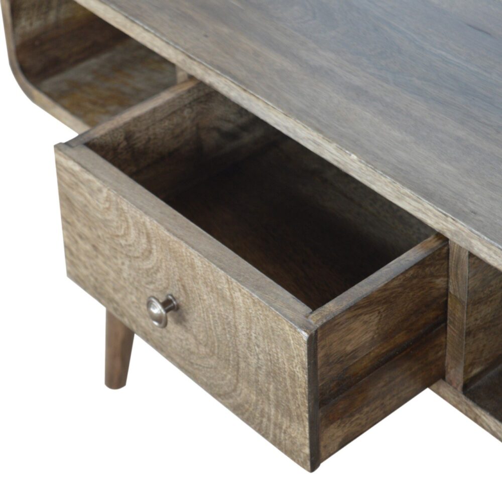 Curved Grey Washed Coffee Table for wholesale