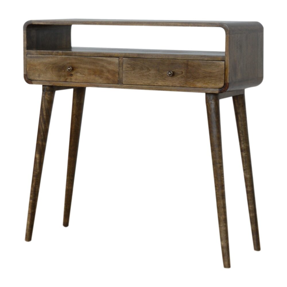 Curved Grey Washed Console Table for wholesale