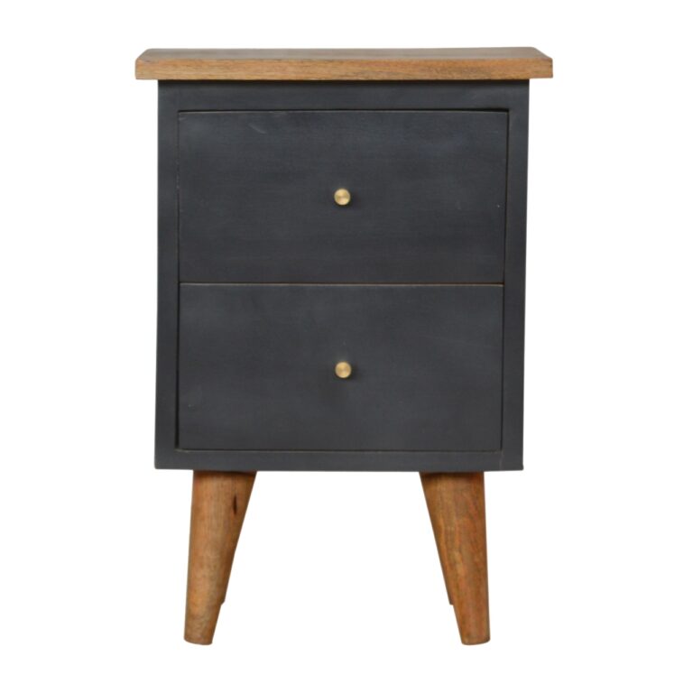 Charcoal Black Hand Painted Bedside for resale