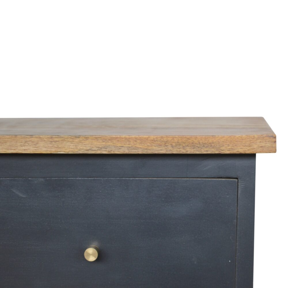 Charcoal Black Hand Painted Bedside for resell