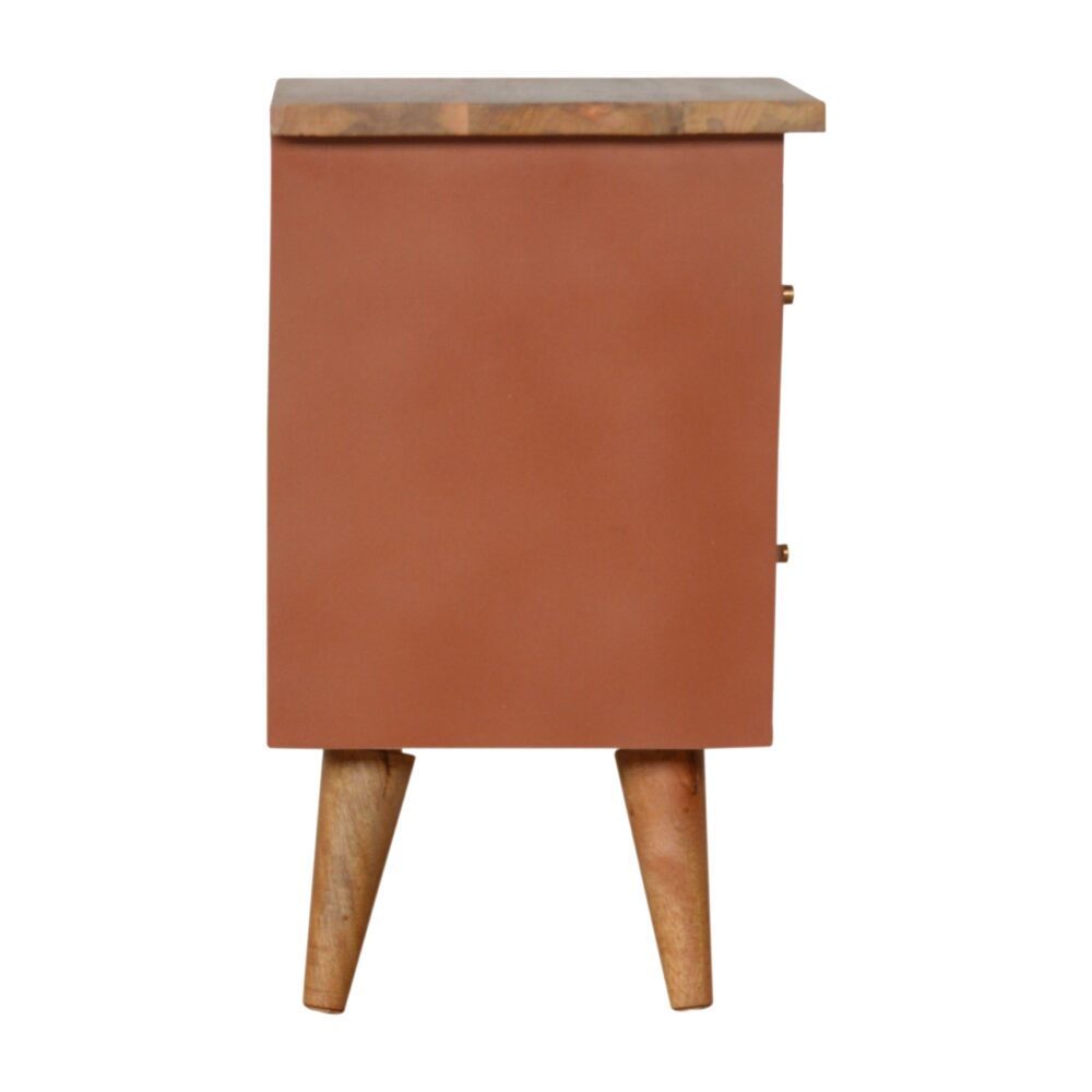 Brick Red Hand Painted Bedside for wholesale