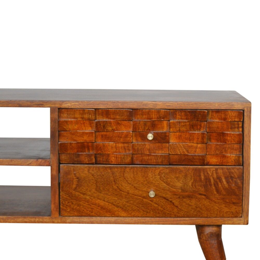 wholesale Tile Carved Chestnut TV Unit for resale