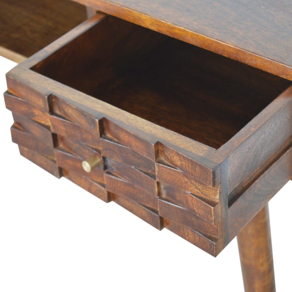 Tile Carved Chestnut Writing Desk for resell