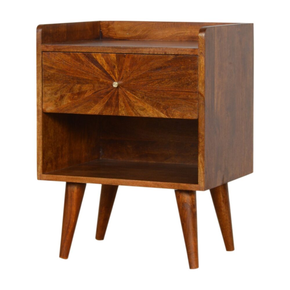 wholesale Chestnut Sunrise Bedside with Open Slot for resale