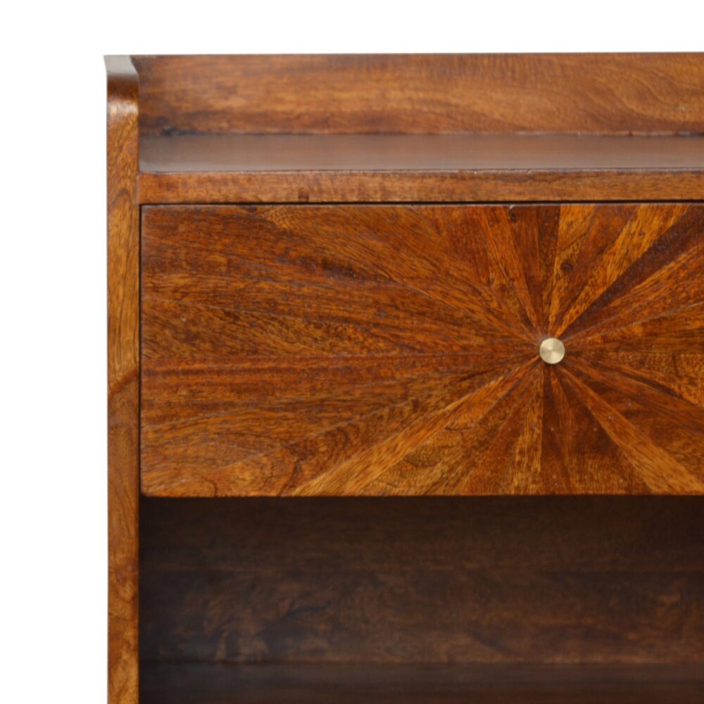 Chestnut Sunrise Bedside with Open Slot for resell