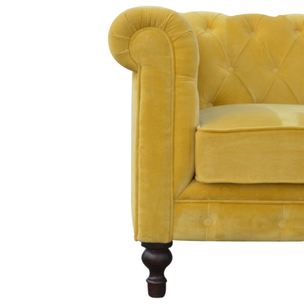 wholesale Mustard Velvet Chesterfield Sofa for resale