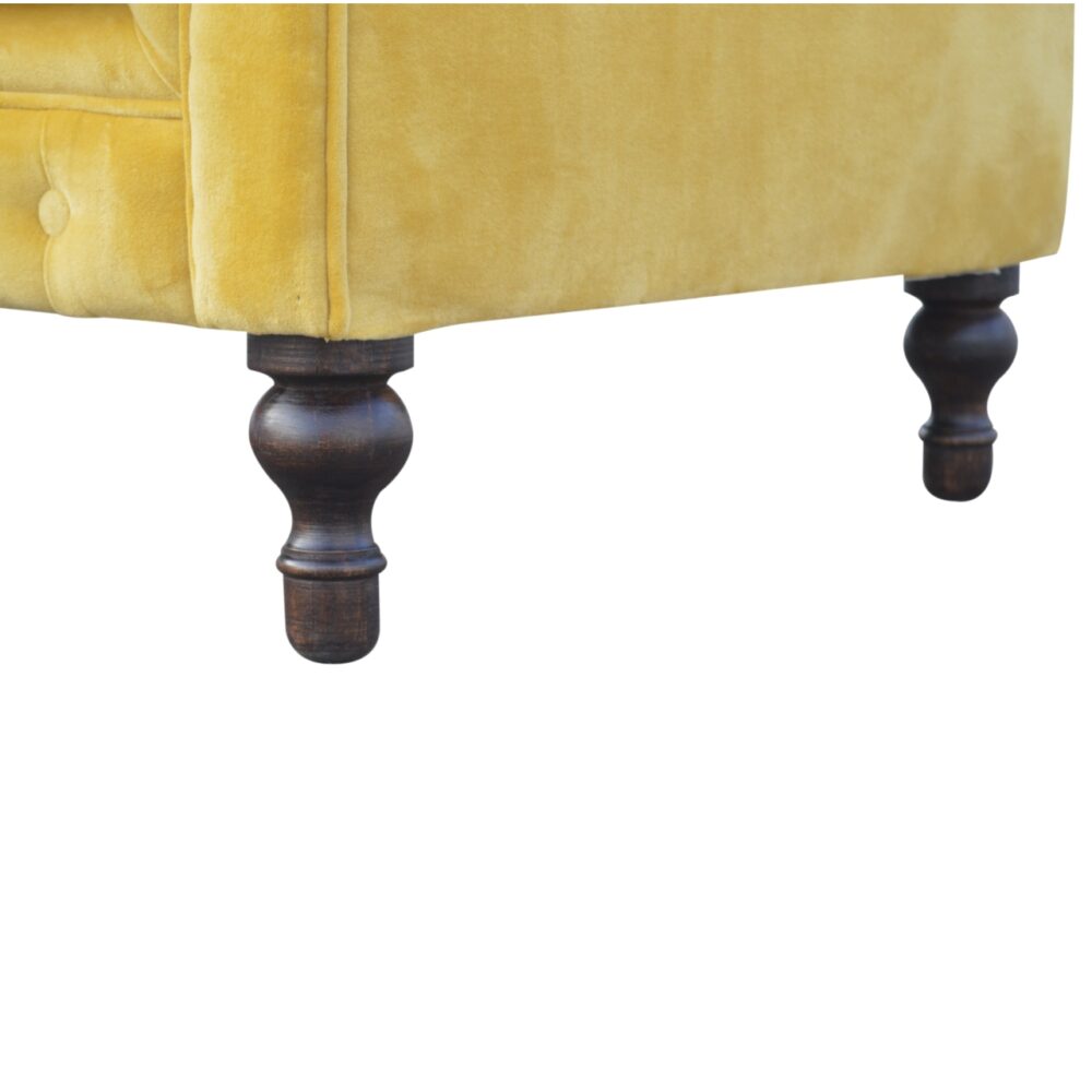 Mustard Velvet Chesterfield Sofa for resell