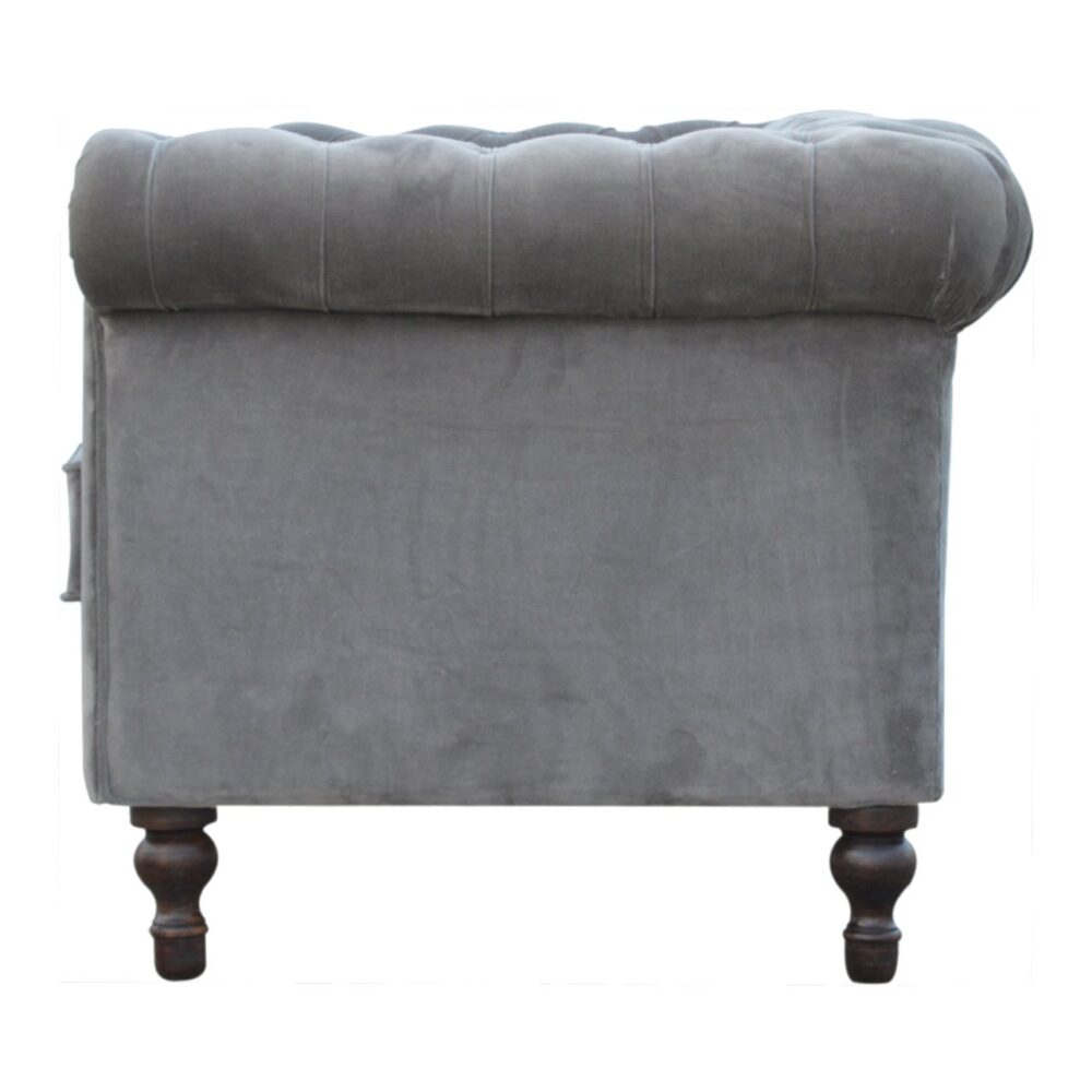 Grey Velvet Chesterfield Sofa for wholesale