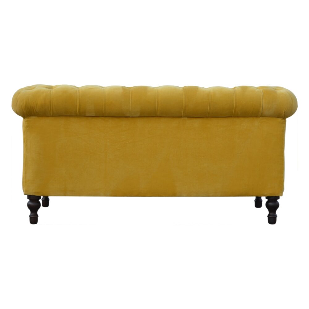 bulk Mustard Velvet Chesterfield Sofa for resale