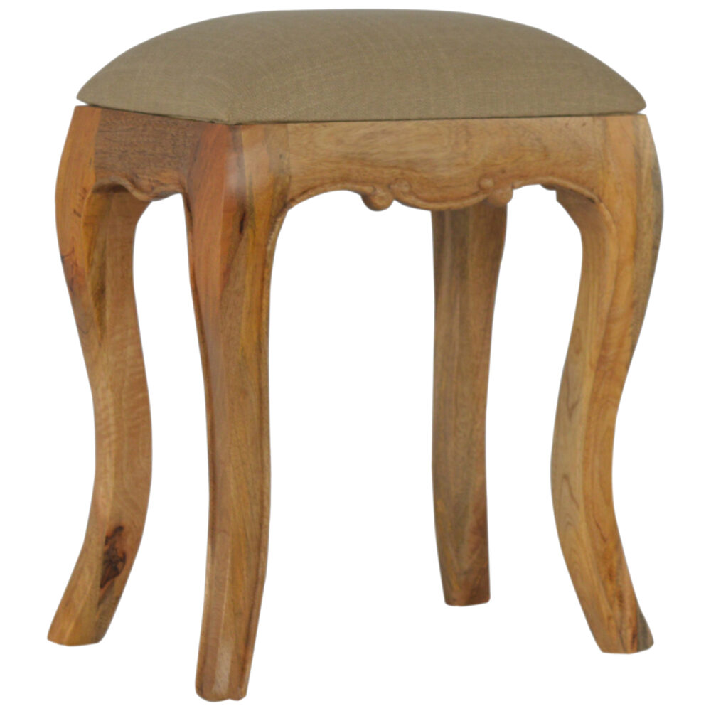 French Style Stool with Mud Linen Seat Pad wholesalers