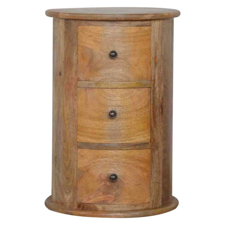 3 Drawer Drum Nightstand for resale