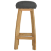 Black Tweed Studded Bar Stool for reselling