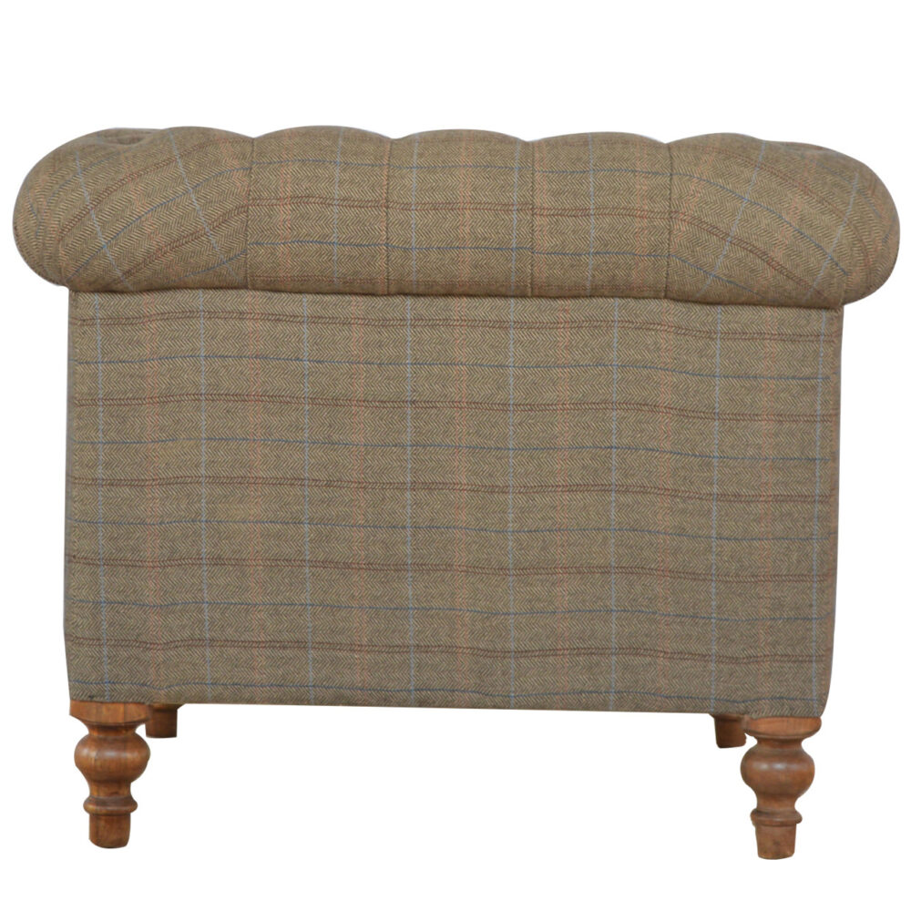 bulk Multi Tweed Chesterfield Armchair for resale