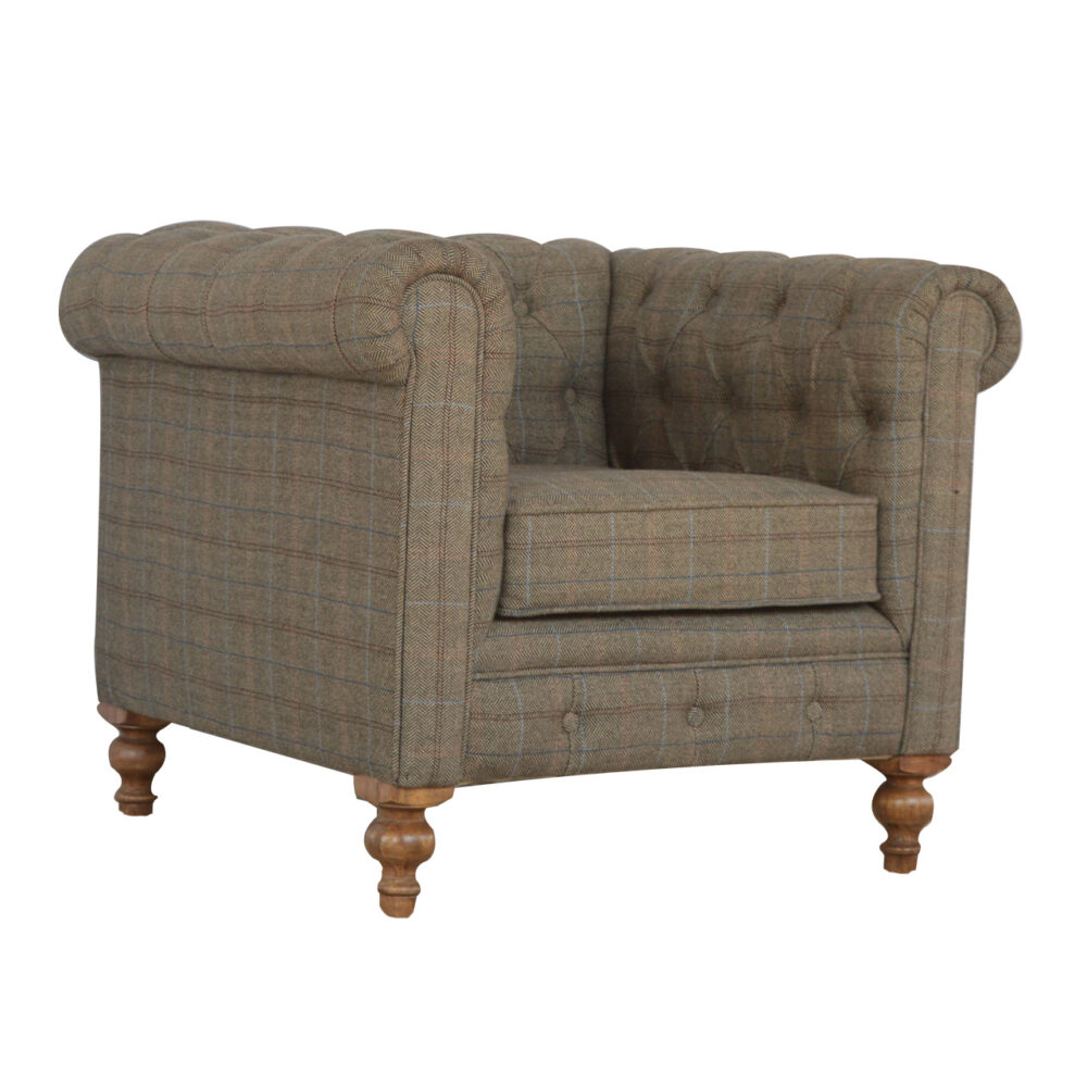 wholesale Multi Tweed Chesterfield Armchair for resale