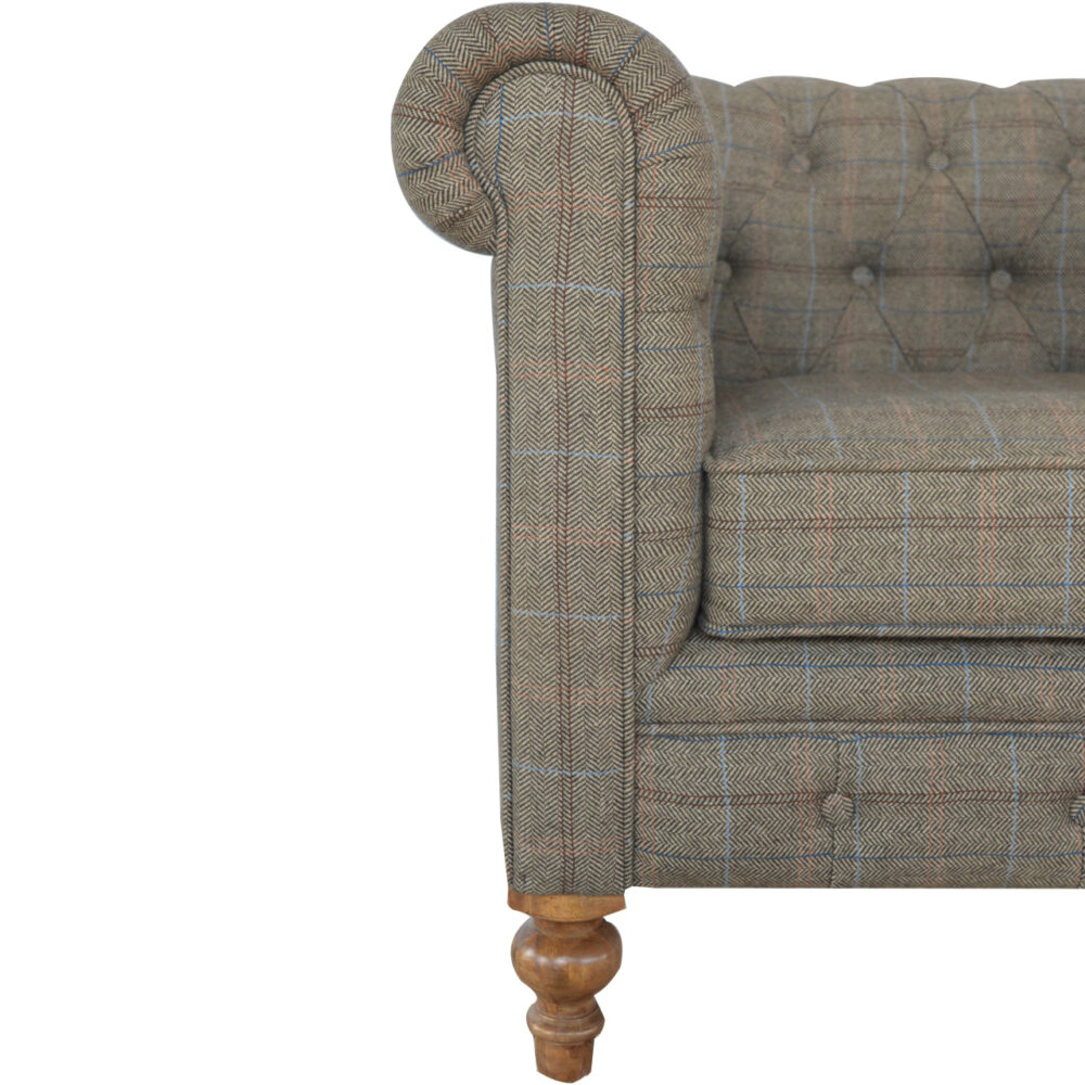 Multi Tweed Chesterfield Armchair for resell