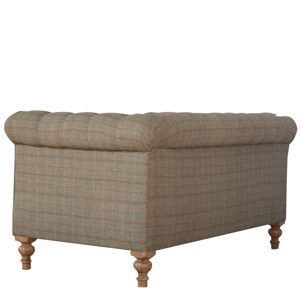 Multi Tweed 2 Seater Chesterfield Sofa for reselling