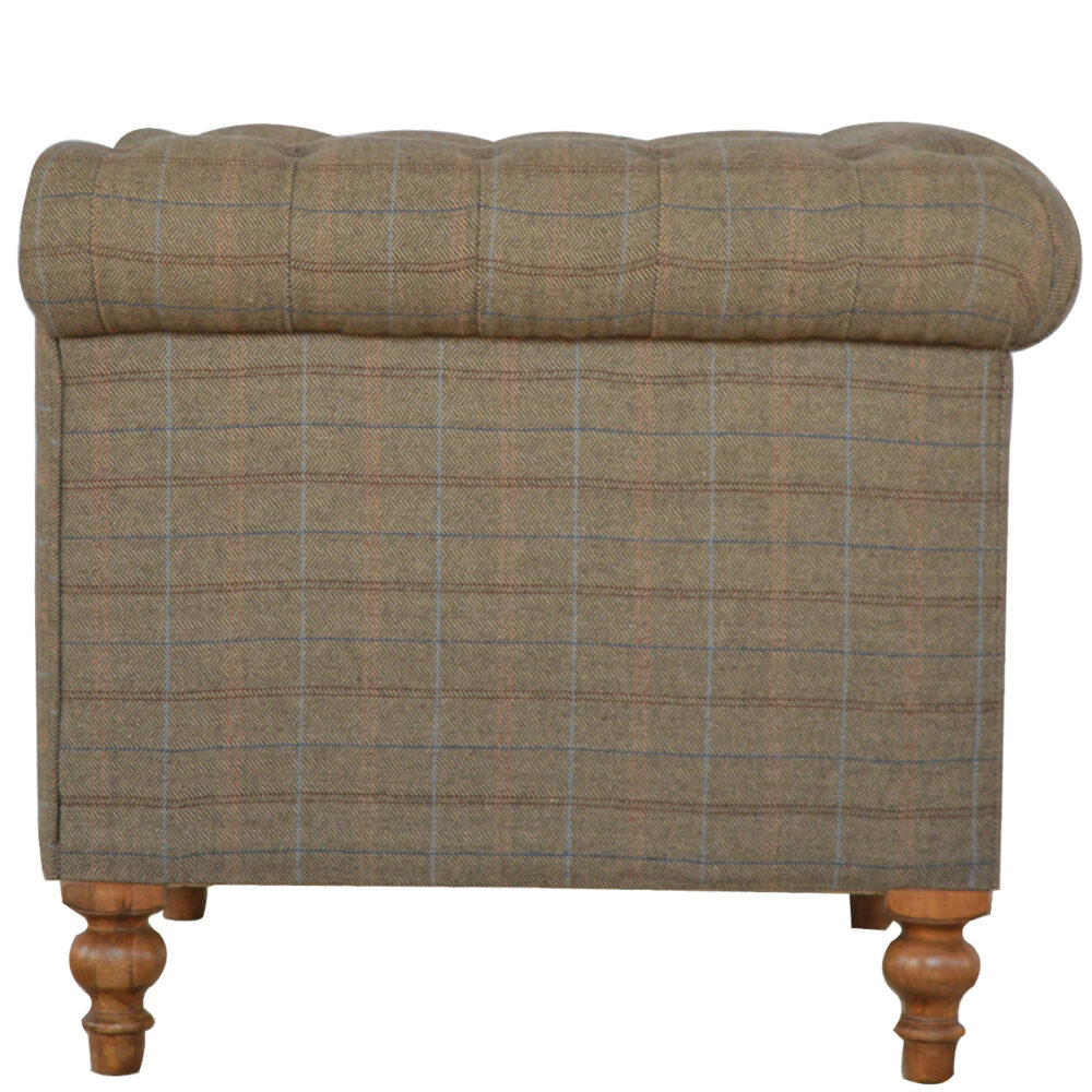 Multi Tweed 2 Seater Chesterfield Sofa for resell