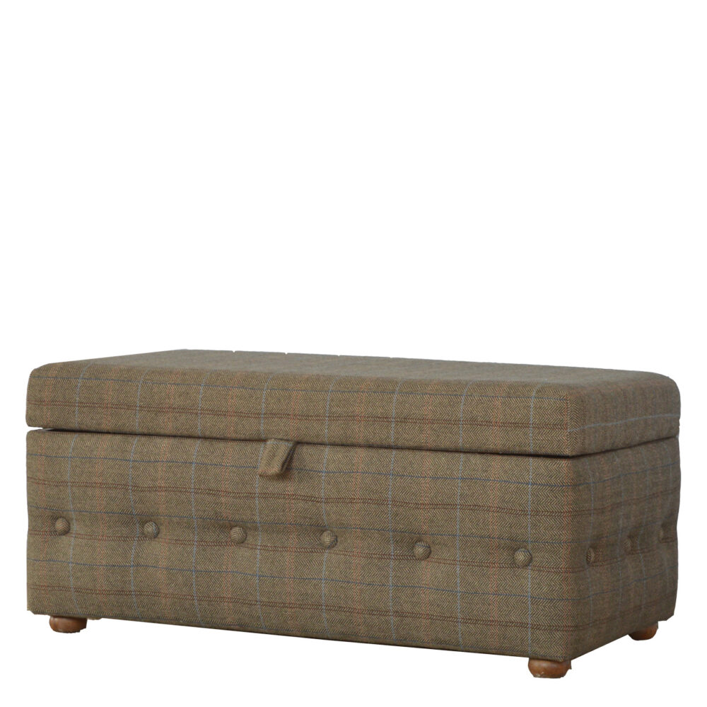 wholesale Multi Tweed Deep Button Footstool for resale
