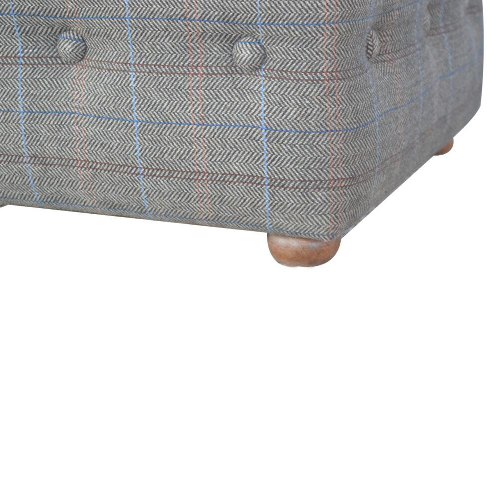 Multi Tweed Deep Button Footstool for resell