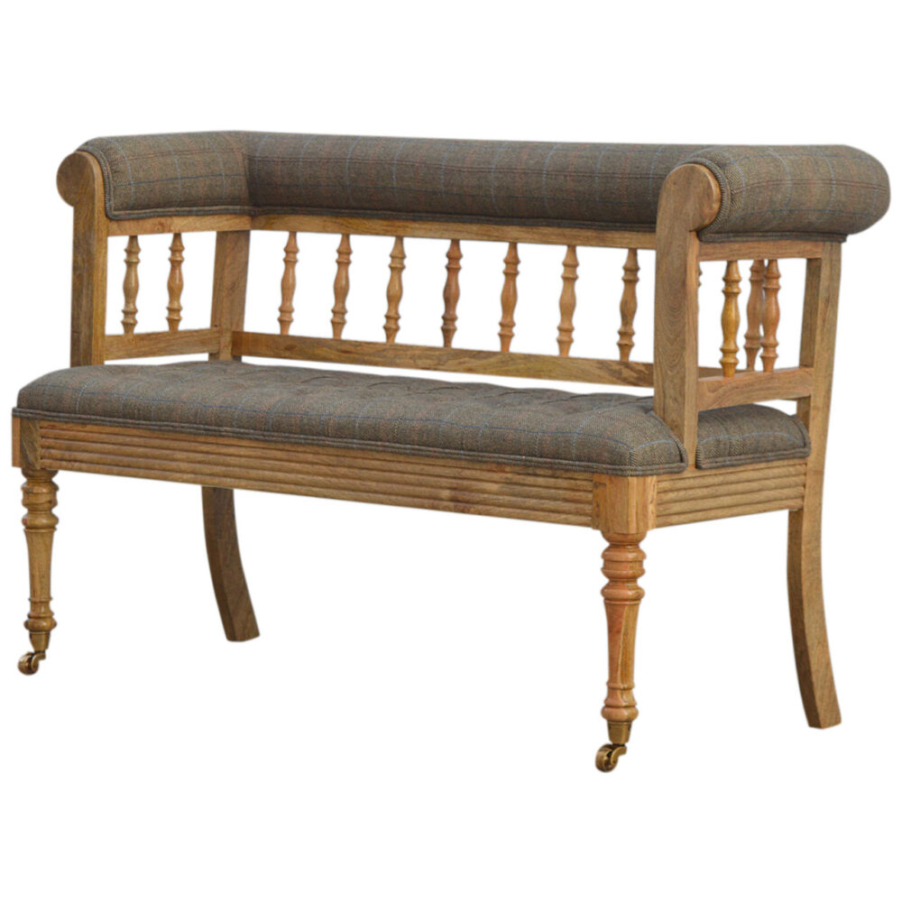 wholesale Multi Tweed Deep Button Hallway Bench for resale