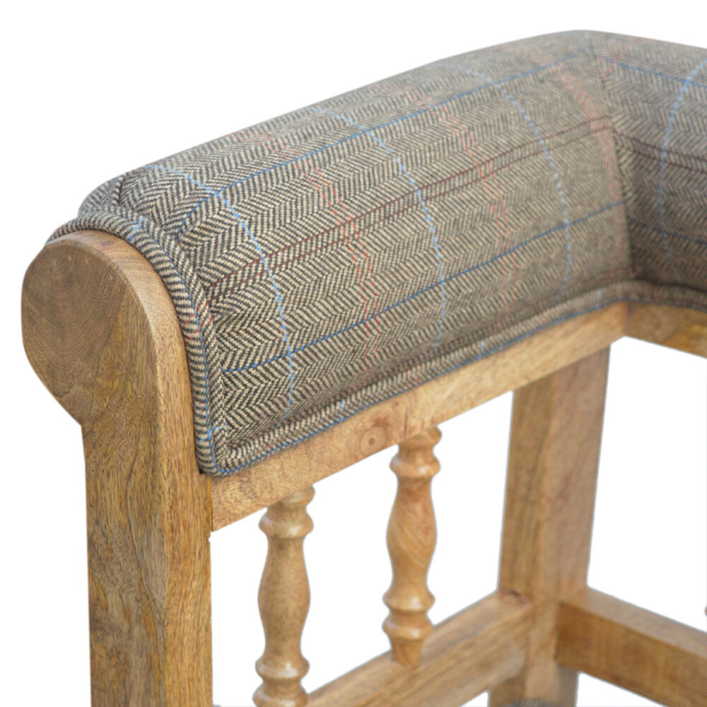 Multi Tweed Deep Button Hallway Bench for reselling