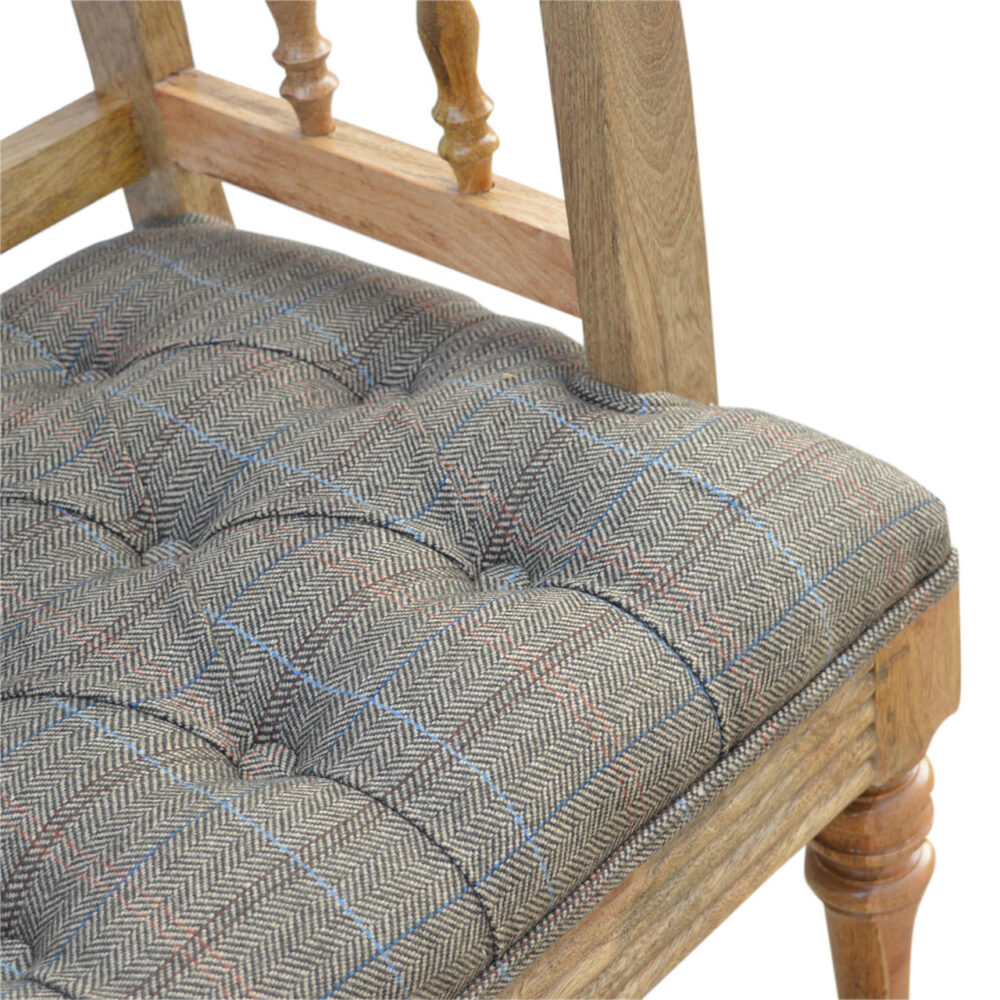 Multi Tweed Deep Button Hallway Bench for wholesale