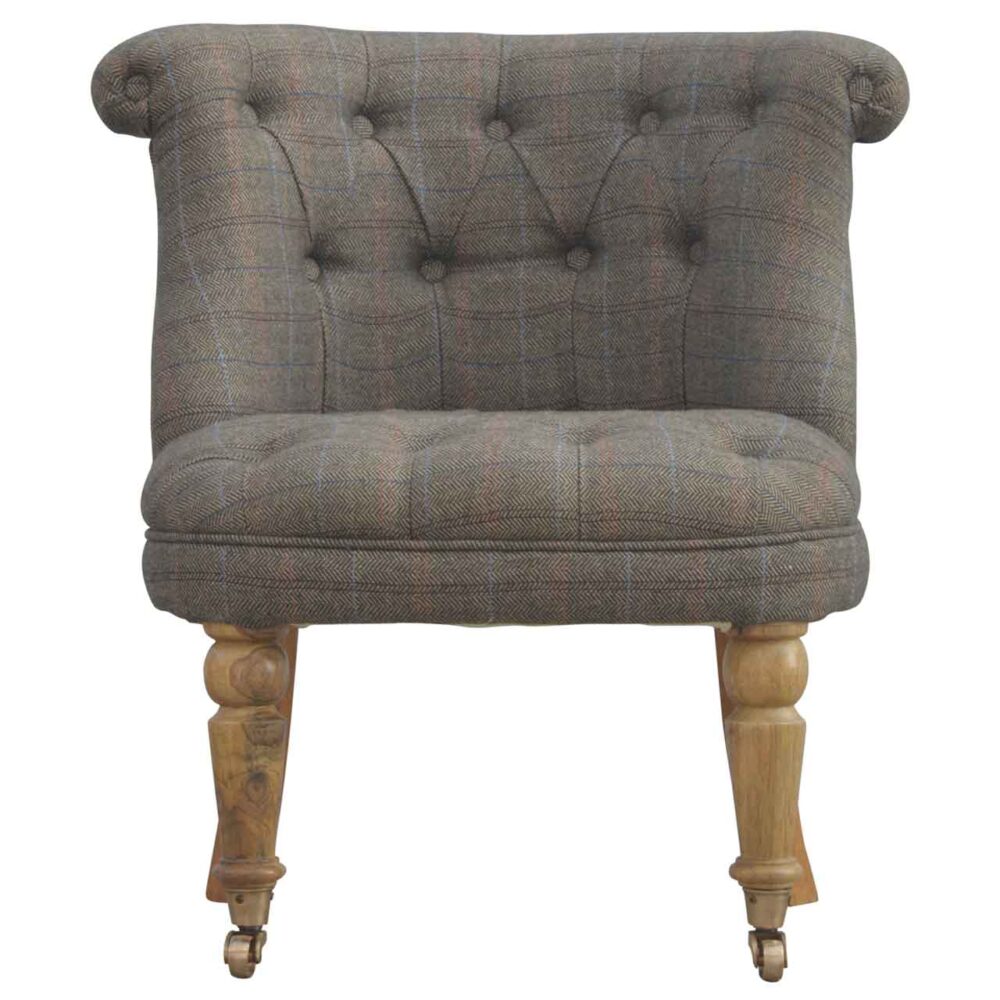 Small Multi Tweed Accent Chair for resale