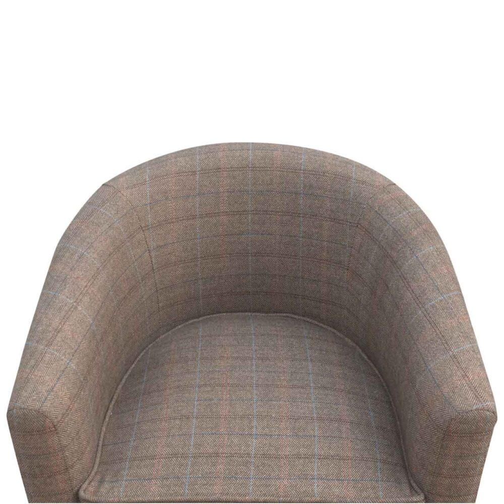 bulk Upholstered Tweed Tub Chair for resale