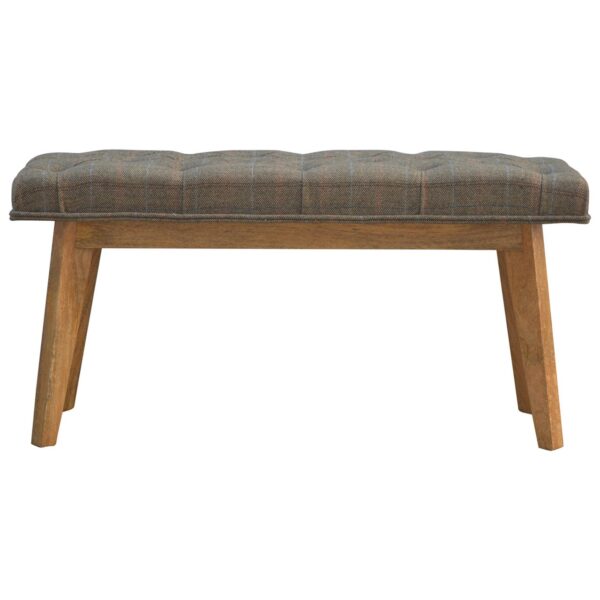 Multi Tweed Deep Button Hallway Bench for resale