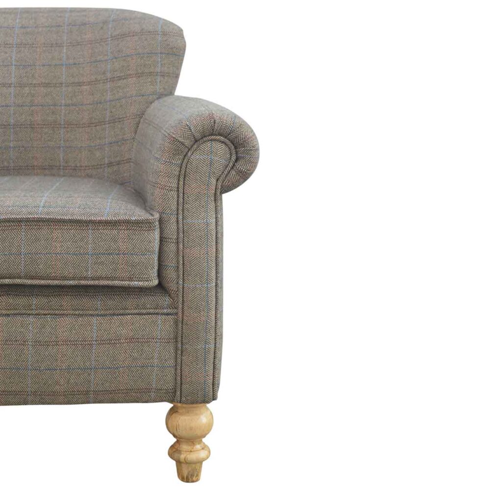 Multi Tweed Armchair with Turned Feet for reselling