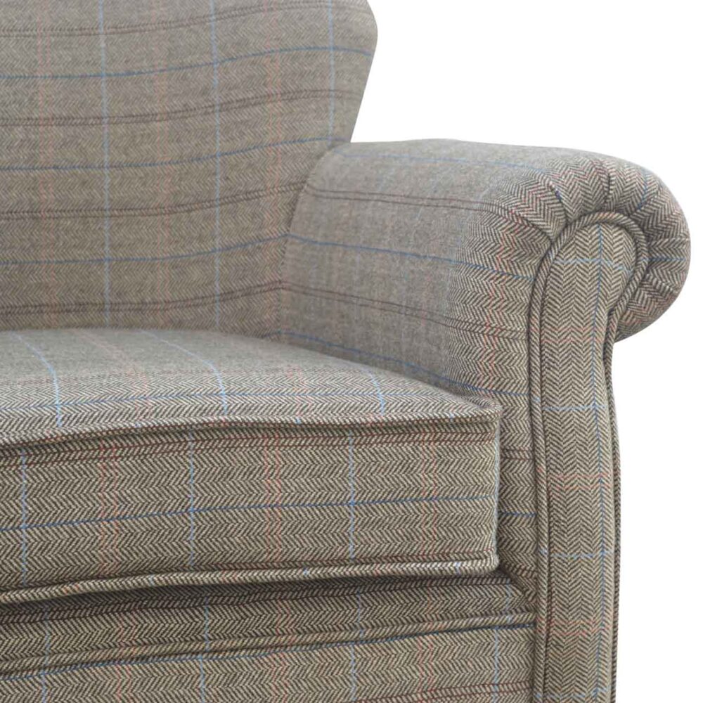 Multi Tweed Armchair with Turned Feet dropshipping