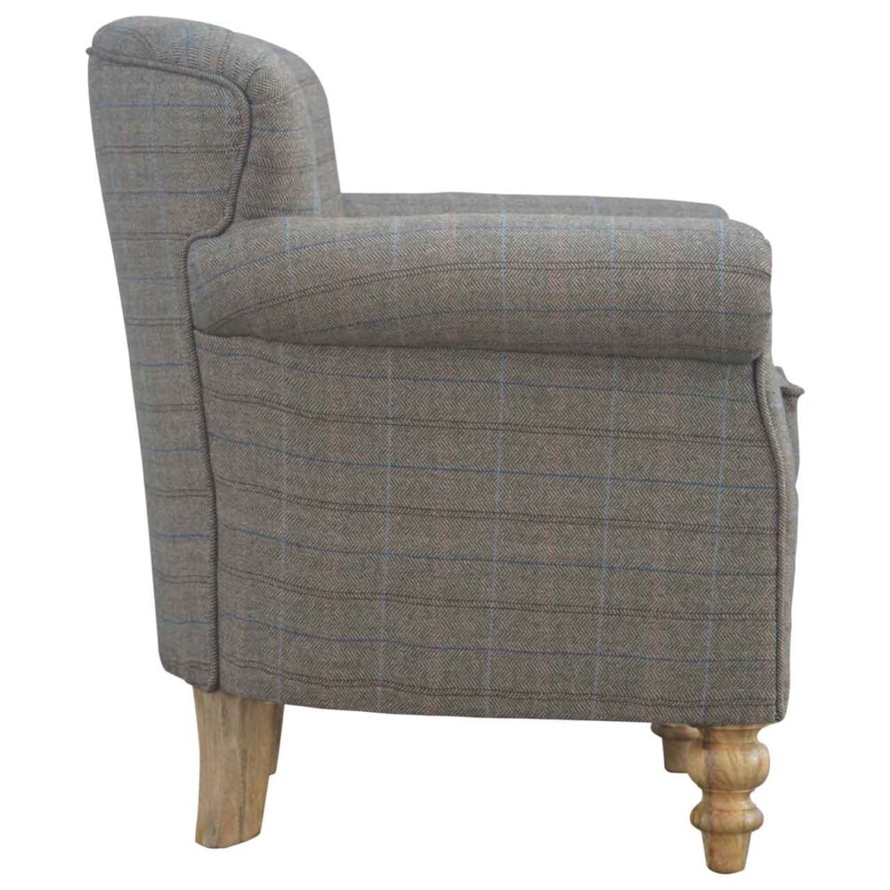 wholesale Multi Tweed Armchair with Turned Feet for resale