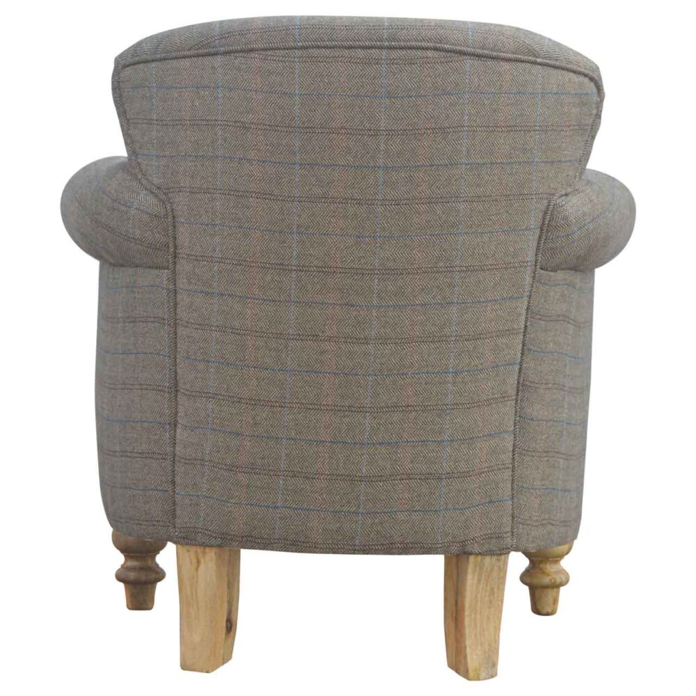 Multi Tweed Armchair with Turned Feet for wholesale