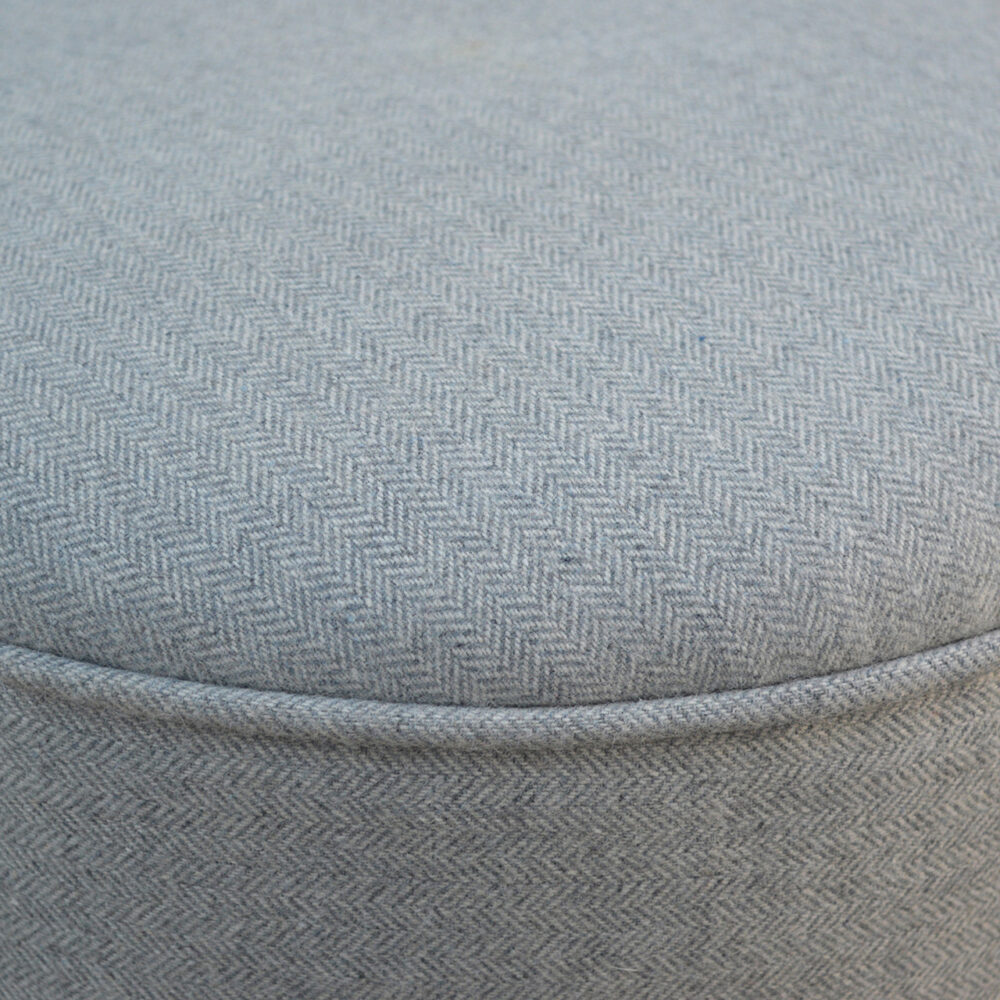 wholesale Round Grey Tweed Footstool for resale