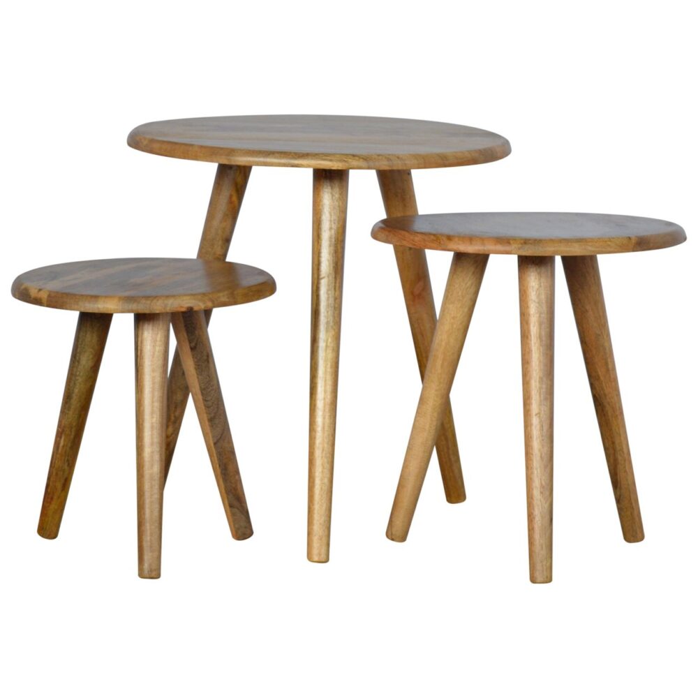 Oak-ish Nordic Nesting Stools for resale