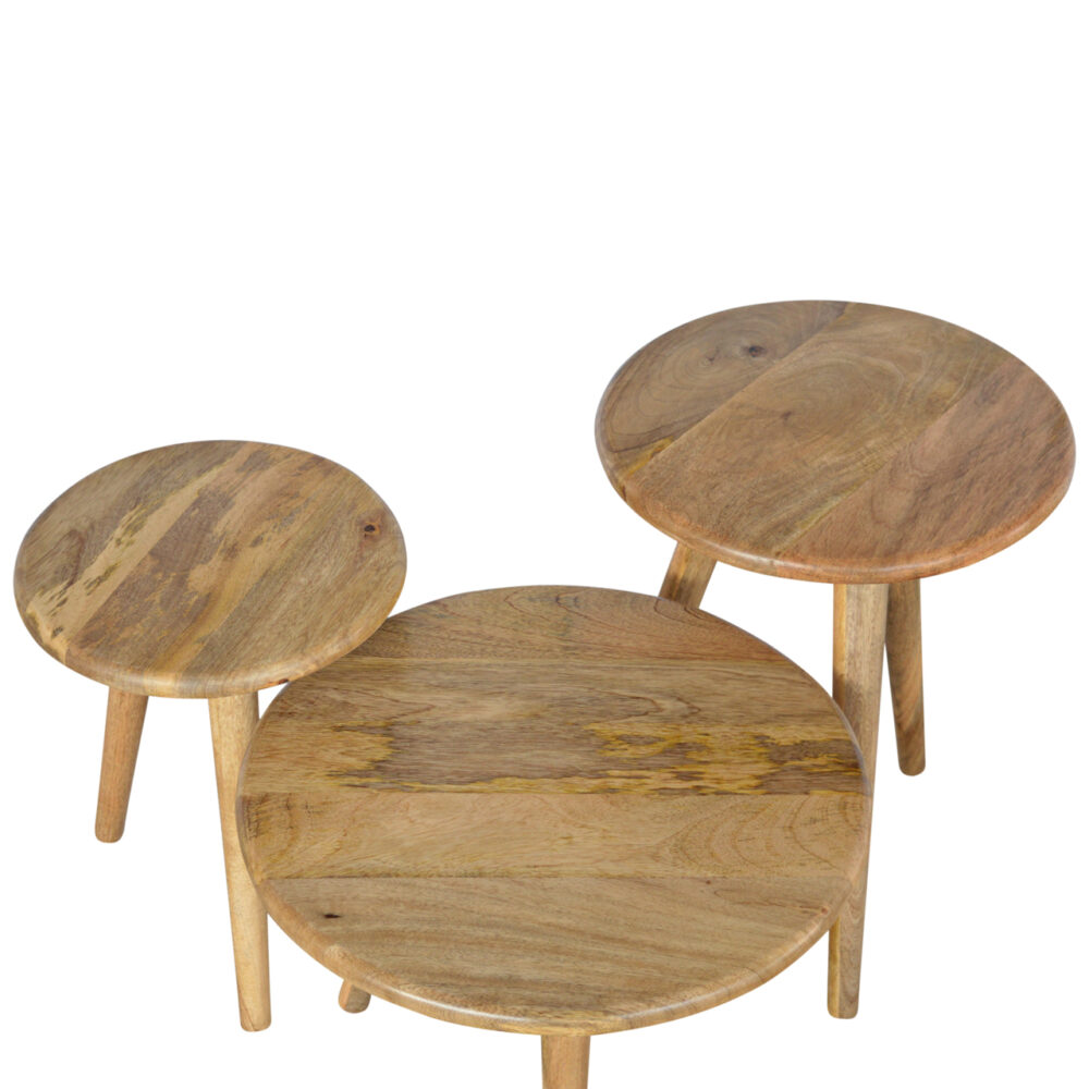 Oak-ish Nordic Nesting Stools for resell