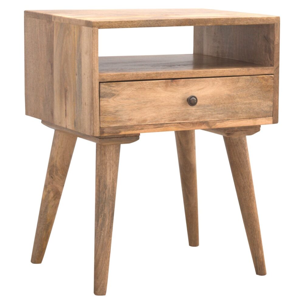 Modern Solid Wood Nightstand with Open Slot wholesalers