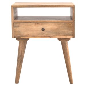 Modern Solid Wood Nightstand with Open Slot for resale