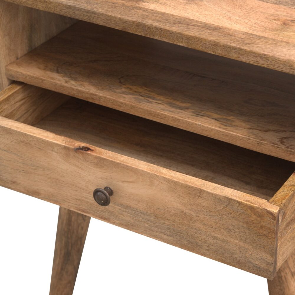 Modern Solid Wood Nightstand with Open Slot dropshipping