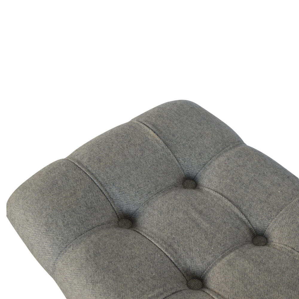 bulk Curved Grey Tweed Bench for resale