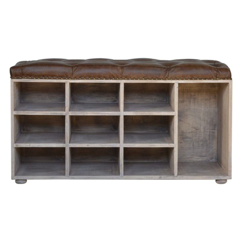 Buffalo Hide Acid Wash Shoe Cabinet for resale