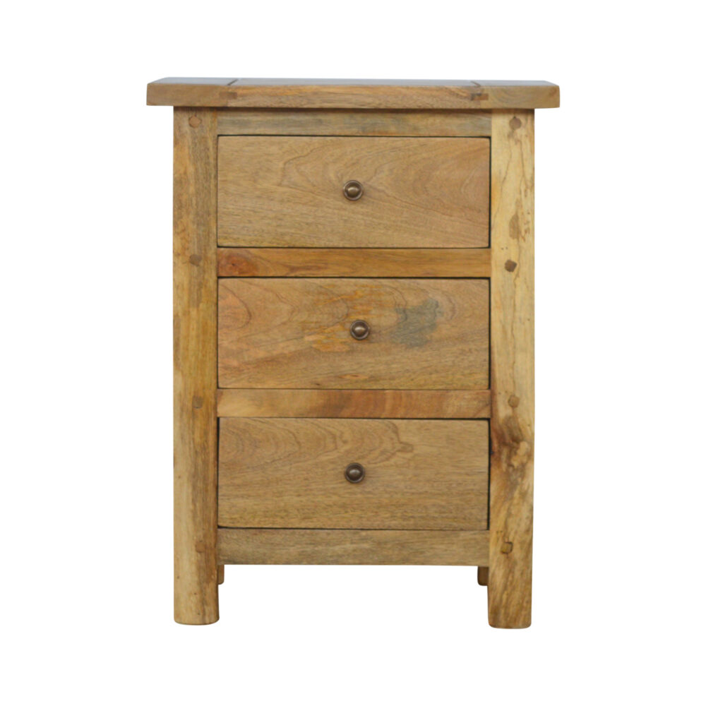 Country Style Bedside with 3 Drawers for resale