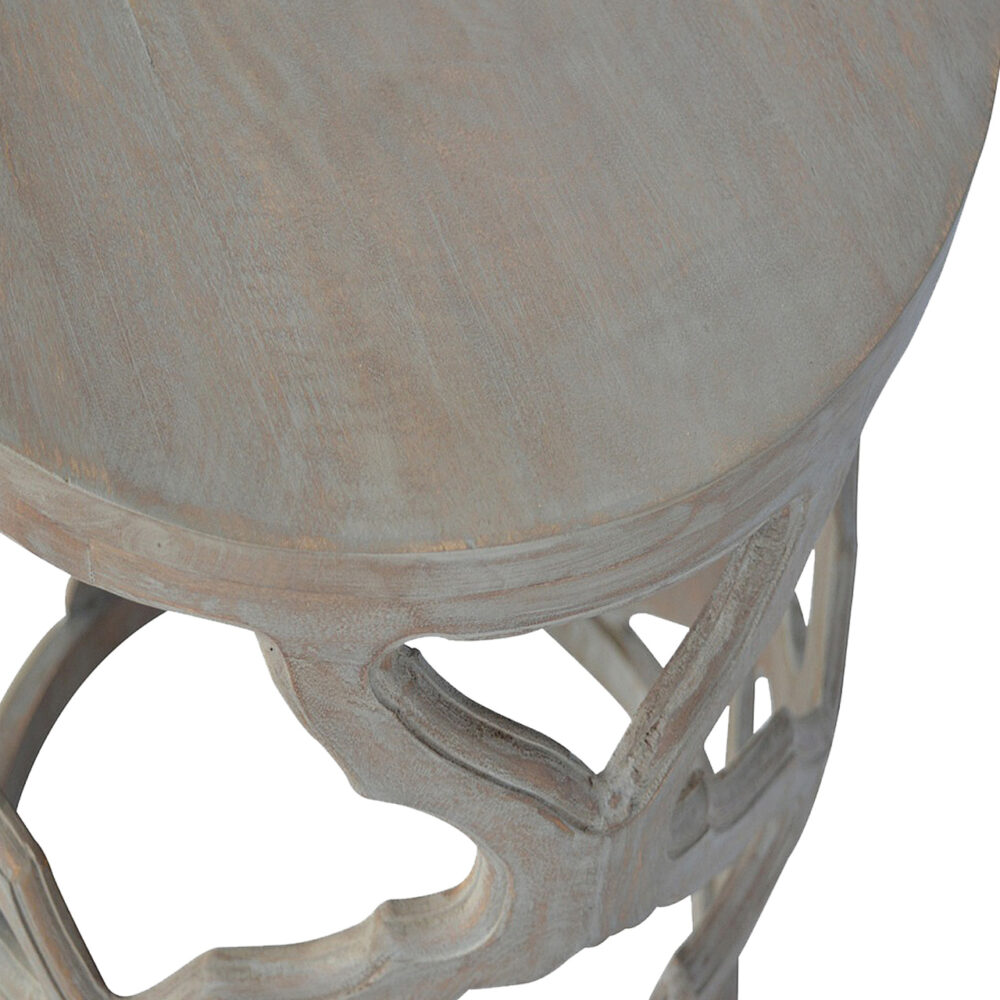 wholesale Grey Wash Cut-out Stool for resale