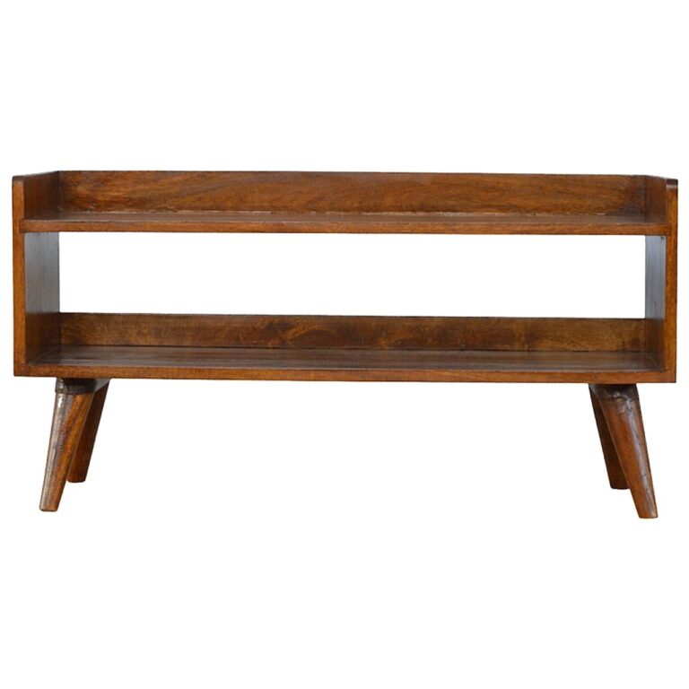 Nordic Chestnut Finish Storage Bench for resale